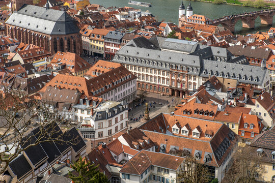 Aerial view of the Heidelberg old city 
