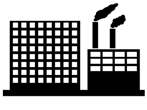 a factory with a large building
