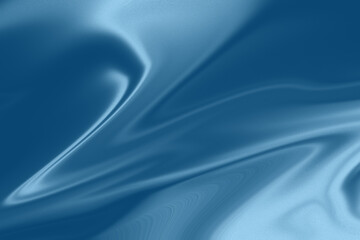 Fototapeta premium Abstract blue liquid wave background with smooth silk texture and flowing curves