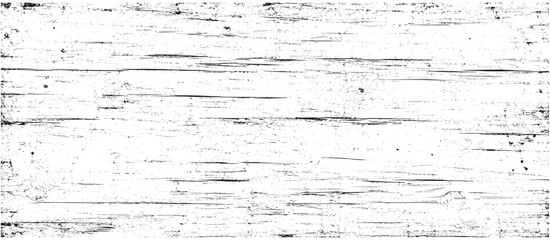 Distressed wood texture with black grain, dust, noise, scratches, speckles and rough weathered surface isolated on white background. Grunge overlay vector illustration © aura studio