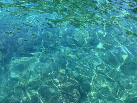 Amazing sea water turquoise emerald hues