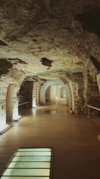 Catacombs and sarcophagi for the burial of mummies of sacred Apis bulls in the ancient Serapeum complex at Saqqara, Egypt.