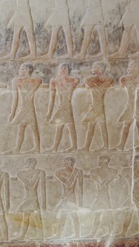 The Mereruka Mastaba, one of the tombs of noblemen from the Old Kingdom in the Saqqara Necropolis, Egypt.