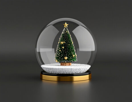 Globo de neve magico de Natal 3d