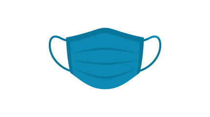 Blue Surgical Face Mask Isolated on Transparent Background