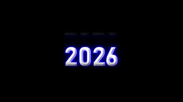 Dynamic scrolling progression timeline animation of 2020 to 2030 years. Scrolling Timeline 2030 Text Animation on Black Background. Vertical Progression from Past to Future Evolution Timeline.