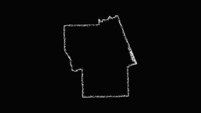 Sketch Flagler outline map animation - smooth progressive reveal