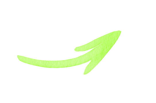 hand drawn watercolor arrow black on a white background
