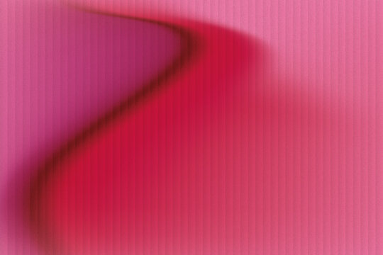 Pink red magenta abstract grainy gradient background with dark blurred fluid S curve and fine vertical stripe noise texture, vibrant poster header cover wallpaper banner design