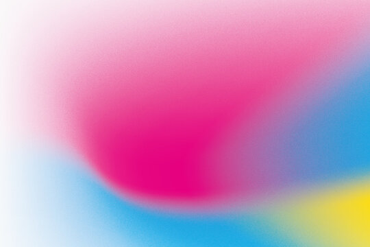 Vibrant pink and blue grainy gradient background with soft blurred color flow and white copy space