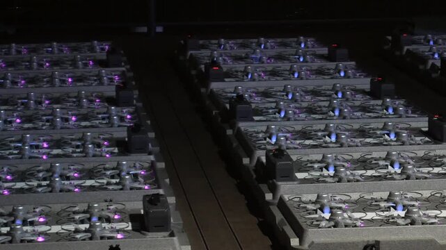 Drones for sky light show