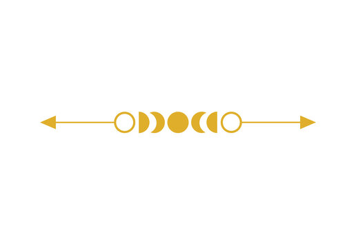 Elegant Gold Moon Phase Celestial Divider