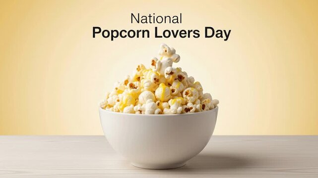 A seamless pattern national popcorn lovers day bowl of popcorn