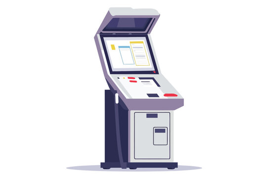 voting machine isolated illustration