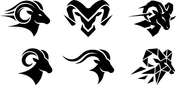 Ram Bust Speed Abstract Vector