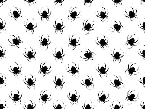 Spider halloween icon, spooky cartoon black widow spider isolated