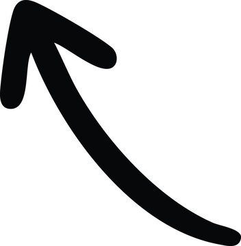 Black Arrow Collection with Straight and Curved Directional Symbols