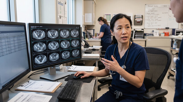 Emergency CT Image Review With Steady Assistive Interpretation