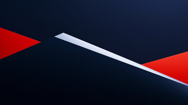 Minimal Abstract Geometric Background with Dark Blue and Red Shapes