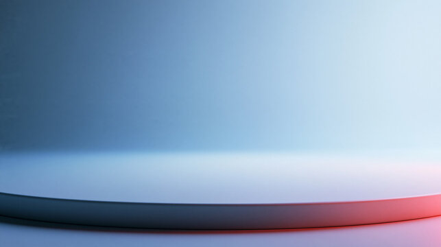 Minimalist Empty Round Podium for Product Presentation