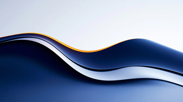 Abstract Modern Blue Wave Background with Copy Space