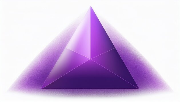 purple abstract gradient triangle smooth blur glow grainy isolated shape on white background
