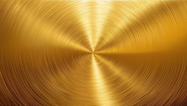 gold metal background with realistic circular brushed texture