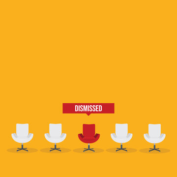 HR Candidate Evaluation Concept with Dismissed Applicant During Recruitment
