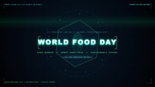 World Food Day Digital UI Interface for Smart Agriculture and Sustainability