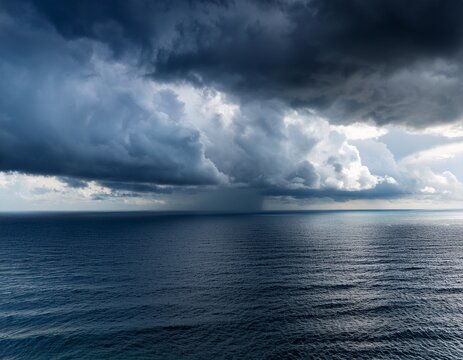cloudy seascape ocean horizon dramatic sky