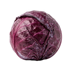 Obraz premium Fresh red cabbage isolated on a clean white background for culinary use