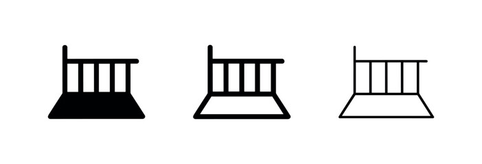 Fototapeta premium Balcony railing architectural fence icons