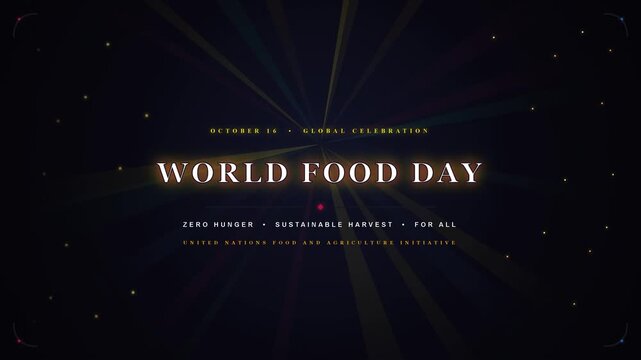 World Food Day Celebration Motion Graphic Background