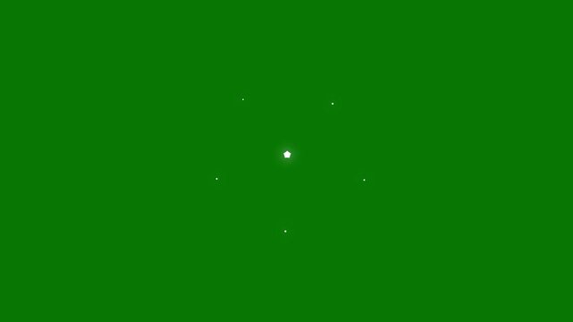 Sparkling star twinkle glitter white cartoon doodle animation, blinking shining stars, twinkle stars at sky, magical starry sky with twinkling stars, glowing green screen background. 4K
