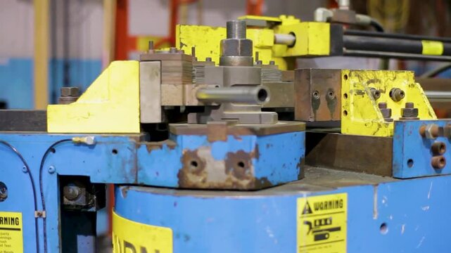 dolly right of an industrial pipe bender