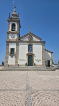 cityscape of the church da Lapa in povoa de varzim, portugal