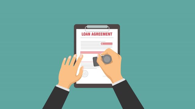loan agreement rejected video animation loan denied concept