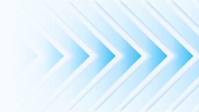 Abstract geometric background with motion blue arrows. Loop. 4K