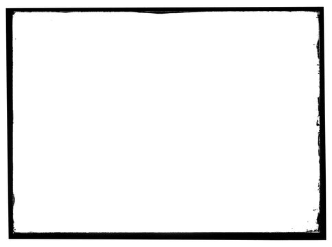 Photo film frame of an old camera with transparent background (png image).	