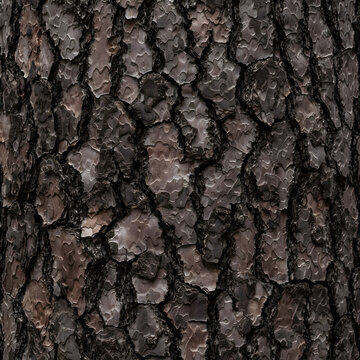 Black Pine Bark Texture Background
