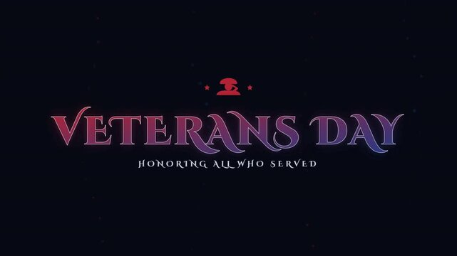 Veterans Day Patriotic Stars Sweeping Across Navy Background