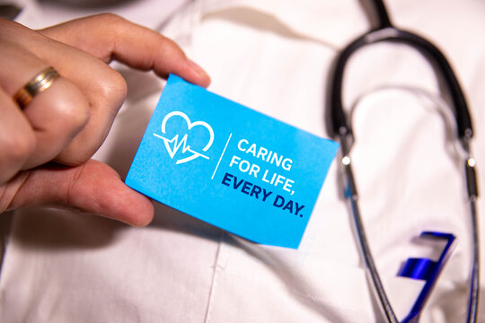 Caring for Life Every Day Healthcare and Medical Support Concept.