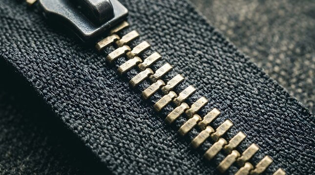Abstract Zipper Fastener Closing Detail Graphic Metallic Teeth Texture Pattern abstract background zipper fastener close zip zipping unzip unzipping metal metallic teeth textile fabric cloth sewing