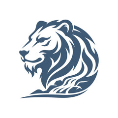 Obraz premium Stylized Lion Head Tribal Tattoo Style Vector Illustration Isolated