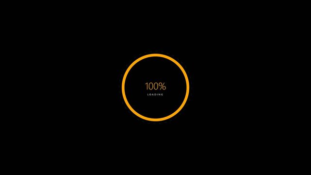 Amber Gold Circular Loading Animation Modern Dotted Circular Preloader - 4K Video Loop