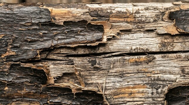 Aged Wooden Panel with Deteriorating Varnish Revealing Raw Fibers Close up of weathered timber surface showing severe cracking peeling lacquer and exposed dry wood. wood wooden door panel texture