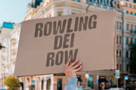 "Rowling DEI Row" Author's comments spark controversy about inclusion. ROWLING. DEI. ROW. CONTROVERSY. INCLUSION.