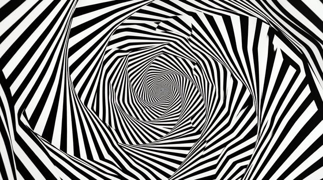 Optical Illusion Geometric Stripe Pattern Black White Modern Perspective Lines geometric stripes optical illusion black white modern pattern 3d abstract lines brochure banner poster presentation