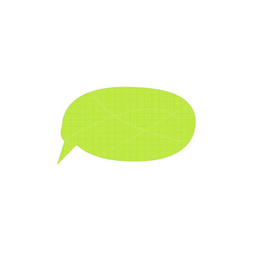 Speech bubble comment icon in bright green color