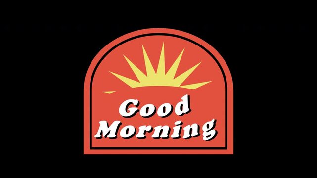trendy sticker animation 4k isolated background